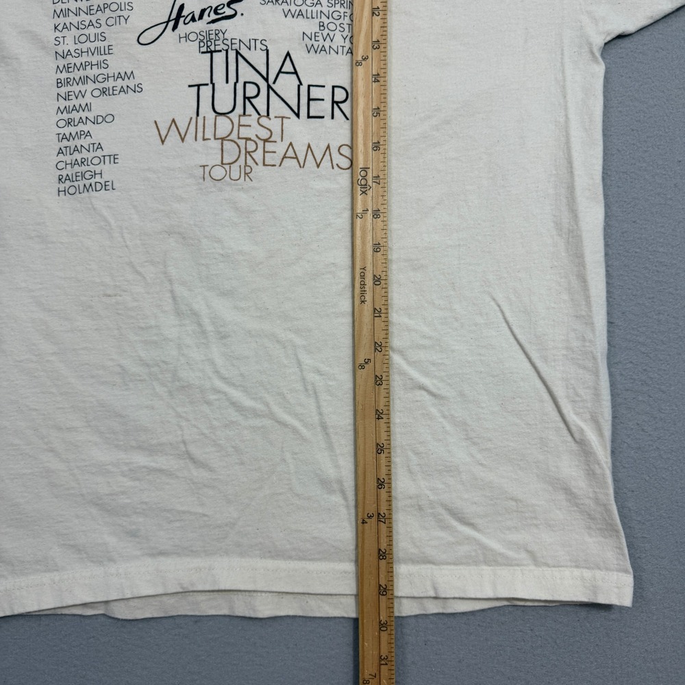 Vintage Tina Turner Wildest Dreams Tour 1997 Shirt Extra Large Cream 90s Music - Picture 10 of 11